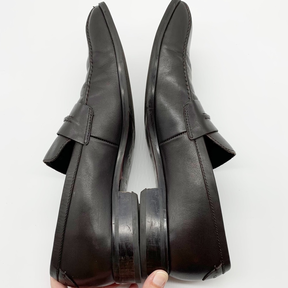 Men’s Calvin Klein Elkan Slip On Leather Loafers in Dark Brown Size 10.5M - Picture 4 of 12